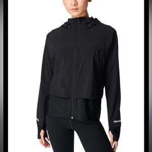 Sweaty Betty Fast Track Running Hooded Jacket black women’s small